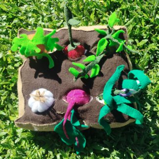 Huertero con frutas de paño